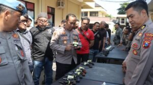 Cegah Penyalahgunaan, Polres Nganjuk Perketat Pemeriksaan Senjata Api