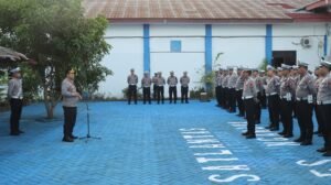 Apel jam Pimpinan, Kapolres Nganjuk Tekankan Profesionalisme Personel Satlantas