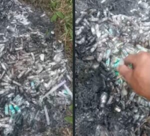 Warga Tipar Temukan, Limbah Medis Dibuang Sembarang