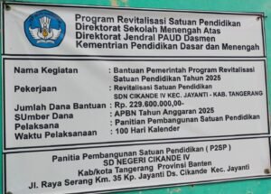 Swaklola Kok Diborongkan? Aktivis Soroti Proyek Revitalisasi SDN Cikande IV