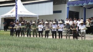 Kapolres Nganjuk Hadiri Panen Raya Bawang Merah Program Ketahanan Pangan di Wilayah Kerja Kodaeral V Surabaya