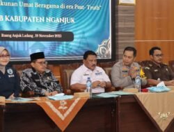 Kapolres Nganjuk Hadiri FGD FKUB: Bahas Tantangan Kerukunan Umat Beragama di Era Post Truth