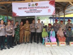 Reserse Presisi Hadir untuk Warga, Polres Nganjuk Gelar Bansos dan Bakkes di Wisata Lumban Pinggir Kali