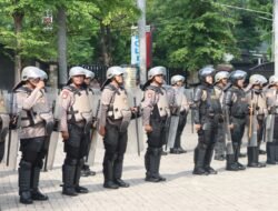 Dalmas Lebih Melayani, Polres Nganjuk Perkuat Rantai Komando Lewat Latihan Bersama