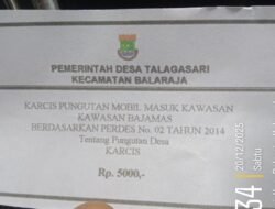Kepala Desa Telaga Sari, Tolak Konfirmasi Awak Media Terkait Pungutan Karcis Kendaraan Masuk Kawasan Baja Mas Balaraja