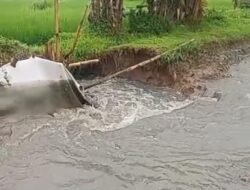 Irigasi Jebol, Warga Desa Pangkat Dilanda Banjir