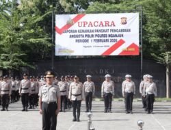 Upacara Kenaikan Pangkat Pengabdian, Kapolres Nganjuk Apresiasi Dedikasi Anggota Polri