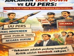 Ancaman Take Down vs UU Pers: Ketika Kritik Publik Ditekan, Hak Rakyat Dipertaruhkan