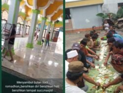 DKM Masjid Al-Karomah Gotong Royong Membersihkan Tempat Ibadah Menjelang Bulan Suci Ramadan, Merupakan Tradisi yang Penuh Makna