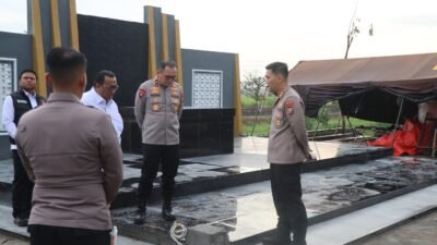 Progres Dikebut, Wakapolda Jatim didampingi Kapolres Nganjuk Tinjau Pembangunan Tugu dan Museum Marsinah