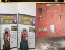 Dompet Motif Anime Jadi Tempat Simpan Sabu, Dua Tersangka Bertetangga Dibekuk di Ogan Ilir