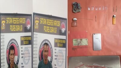 Dompet Motif Anime Jadi Tempat Simpan Sabu, Dua Tersangka Bertetangga Dibekuk di Ogan Ilir