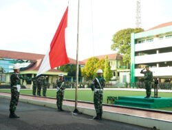 Tingkatkan Kedisiplinan Prajurit, Kodam II/Sriwijaya Gelar Upacara Bendera Mingguan di Lapangan Makodam II/Sriwijaya