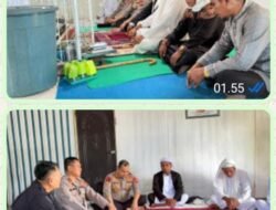 Dir Polairud Bersama Wadir Bimas Polda Riau Dan Kapolres Rohil Cooling System di Kediaman Ulama Panipahan