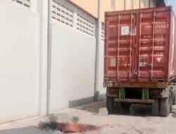Sopir Tewas Terlindas Truk Kontainer di Area Gudang PT Harindra Sukses Bersama Jayanti
