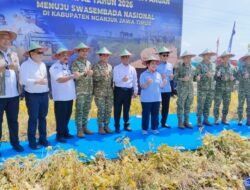 Panglima TNI Tegaskan Komitmen Ketahanan Pangan Nasional Pada Panen Raya Kedelai di Nganjuk