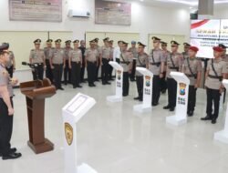 Kapolres Nganjuk Pimpin Sertijab Pejabat Utama dan Kapolsek Jajaran, Tekankan Inovasi serta Pelayanan Presisi
